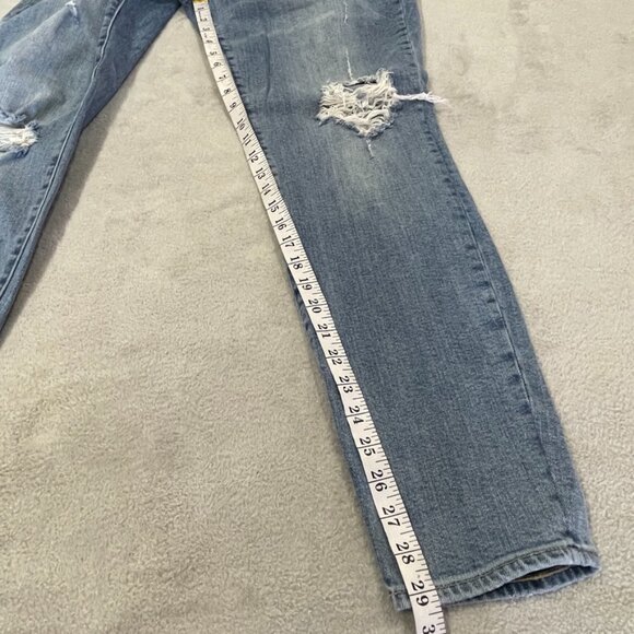 GAP Distressed Mid-Rise Skinny Jeans Size 32 Tall - Picture 9 of 16